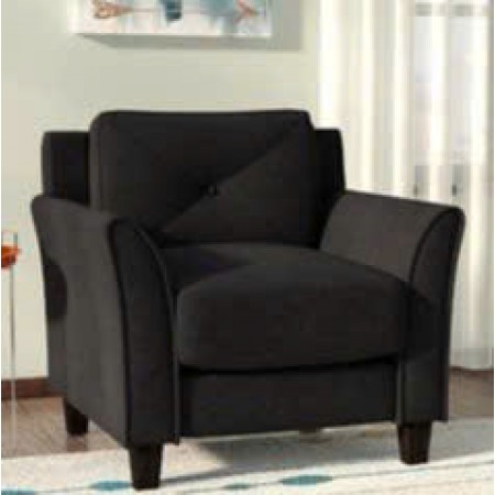 Life Black : Ghế Sofa Đơn + Vải Màu Đen
